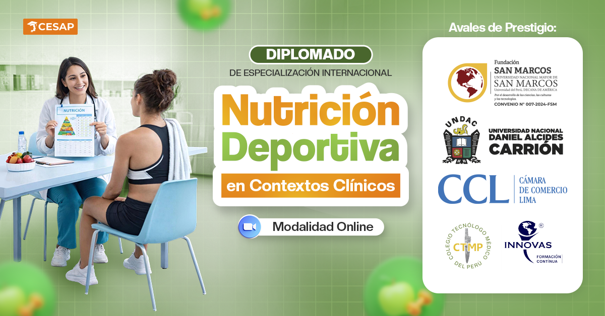 DIPLOMADO NUTRICIÓN DEPORTIVA EN CONTEXTOS CLÍNICOS